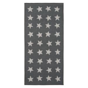 MERADISO® Rohožka, 67 x 140 cm (hvězdy/šedá)