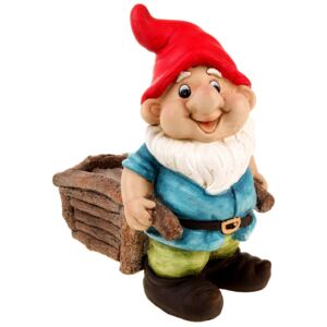 Trpaslík s kolečkem - obal na květiny z magneziové keramiky. Zahradní dekorace. ZP2410