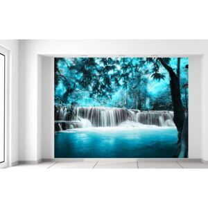 Gario Fototapeta Vodopád v modré džungli Materiál: Latexová (lepidlo zdarma), Velikost: 200 x 150 cm