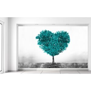 Gario Fototapeta Tyrkysový strom lásky Materiál: Latexová (lepidlo zdarma), Velikost: 412 x 248 cm
