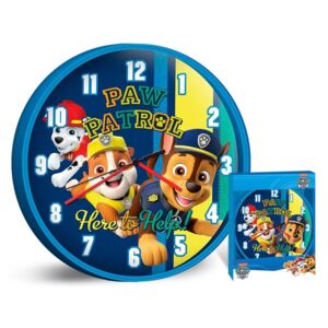 Kids Licensing Analogové nástěnné hodiny \"Tlapková Patrola\" 25 cm modrá