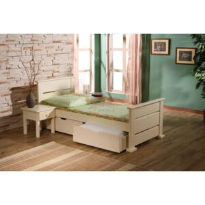Dětská postel s úložným prostorem OKTAVIA, masiv borovice