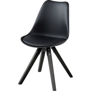 Design Scandinavia Jídelní židle Damian (SET 2 ks), černá Barva: černá / černá