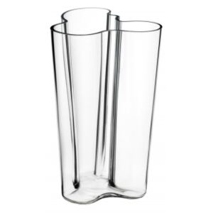 Vysoká skleněná váza Alvar Aalto čirá Iittala