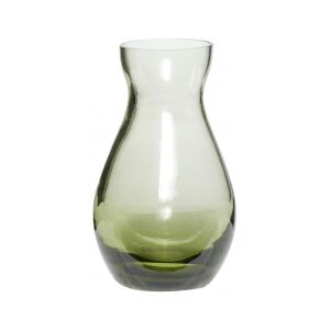 Zelená skleněná váza malá Hübsch