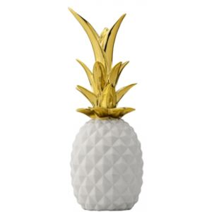 Dekorativní ananas bílo-zlatý Bloomingville