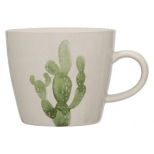 Keramický šálek s dekorem kaktusu