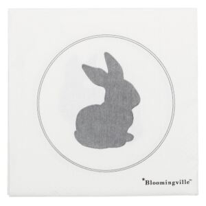Papírové ubrousky bílé Bunny Bloomingville