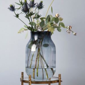 Skleněná váza Omaggio modrá velká Kähler