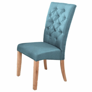 Jídelní čalouněná židle v modré barvě KN416