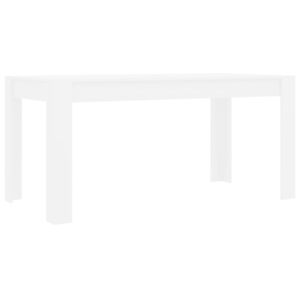 Jídelní stůl Clyde - bílý s vysokým leskem - dřevotříska | 160x80x76 cm