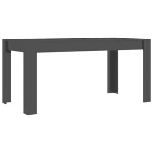 Jídelní stůl Clyde - černý vysoký lesk - dřevotříska | 160x80x76 cm