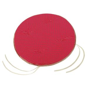 Sedák kulatý hladký puntík červenobílý - průměr 40 cm Bellatex