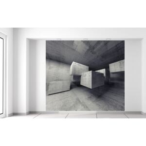 Gario Fototapeta Šedé létající kamenné kostky 3D Materiál: Samolepící, Velikost: 268 x 240 cm
