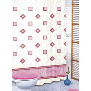 Koupelnové závěsy růžové čtverce Bellatex