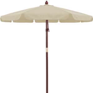 Zahradní dřevěný slunečník 330 cm | krémový