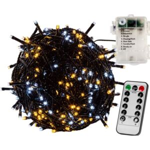 VOLTRONIC® 67415 Vánoční řetěz 20 m, 200 LED, teple/studeně bílý, na baterie