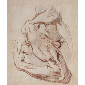 Obraz, Reprodukce - Study of an Arm (ink) Inv.1859/5/14/819, Michelangelo Buonarroti