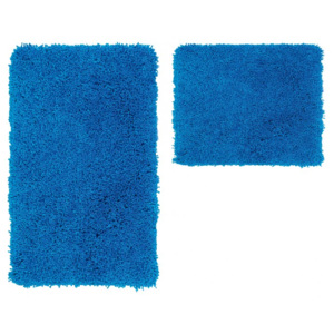 Vopi Předložka do koupelny Cosmopolitan 910 blue Dvojdílný set 55x90 cm+55x45 cm (tvar "U")