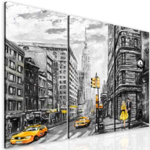 InSmile ® Obraz malovaný New York Velikost (šířka x výška): 120x90 cm