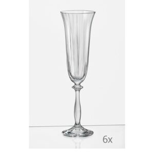 Sada 6 sklenic na šampaňské Crystalex Angela Optic, 190 ml