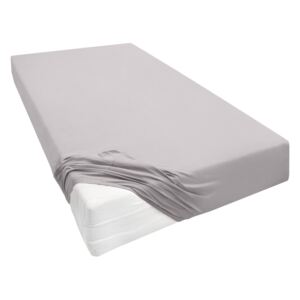 Biberna Žerzejové napínací prostěradlo, 90–200 x (90–100 x 200–220 cm, šedá)
