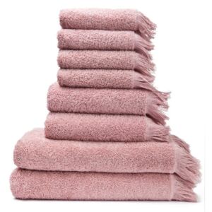 BonamiSet 6 růžových bavlněných ručníků a 2 osušek Casa Di Bassi Bath