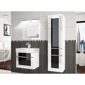 Moderní stylová koupelnová sestava s led osvětlením ELEGANZA 2PRO + zrcadlo ZDARMA 85