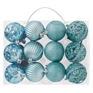 MELINERA® Vánoční koule, 24 kusů (světlemodré)