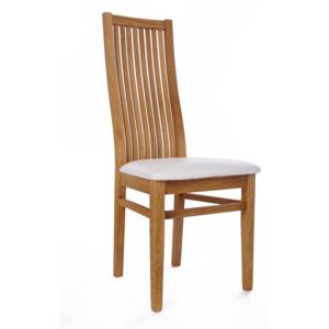 Masivní dubová polstrovaná olejovaná židle Sandra