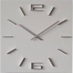 Bílé designové kovové hranaté moderní hodiny JVD HC30.1 s 3D číslicemi (POŠTOVNÉ ZDARMA!!)