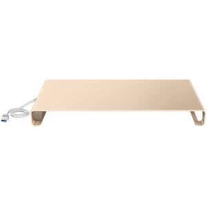 WEBHIDDENBRAND DESIRE2 univerzální hliníkový podstavec pod monitor s USB portem, zlatý WTT-AS01GD