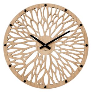 Obrovské impozantní světlé dřevěné hodiny LAVVU WOOD LCT1181 (exkluzivní dřevěné hodiny - průměr 49cm)