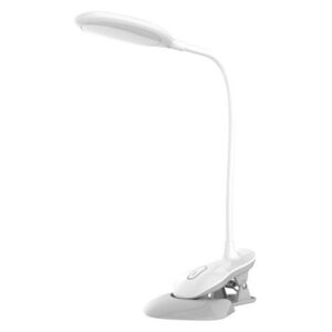 Platinet LED stolní lampička 2v1 PDLK6703W, 3W, 180lm, stojánek + clip, bílá