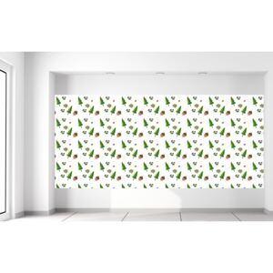 Gario Fototapeta Zelené stromky a žaludy Materiál: Latexová (lepidlo zdarma), Velikost: 536 x 240 cm