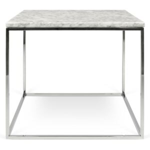 Tema Home Konferenční stolek GLEAM 45x50x50cm,chromověbílý