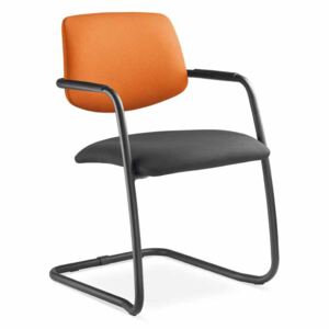 LD Seating Kancelářská jednací a konferenční židle THEO @ 261-KZ-N2, konstrukce efekt hliník 261-KZ-N2