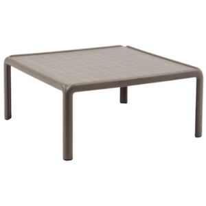 NARDI Šedo hnědý plastový zahradní konferenční stolek Komodo Tavolino 70 x 70 cm