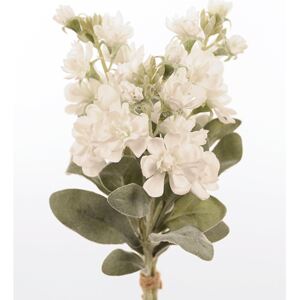 Animadecor Umělá květina - Fiala bílý květ 25 cm