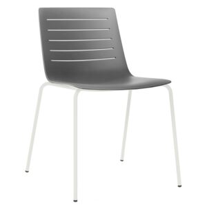 Židle Skinny 4 šedá podstava bílá