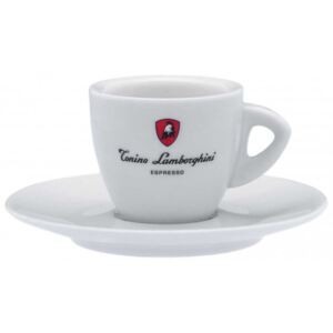 Tonino Lamborghini bílý porcelánový šálek s podšálkem 70 ml