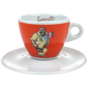 Lucaffé Classic oranžový porcelánový šálek s podšálkem 60 ml