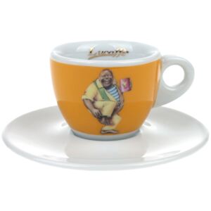 Lucaffé Classic žlutý porcelánový šálek s podšálkem 150 ml