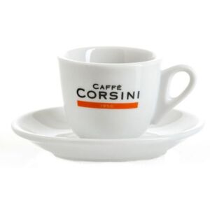 Corsini bílý porcelánový šálek s podšálkem 70 ml