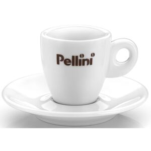 Pellini bílý porcelánový šálek s podšálkem 70 ml