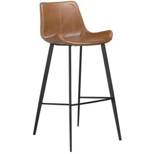 Barová židle DanForm Hype, světle hnědá ekokůže