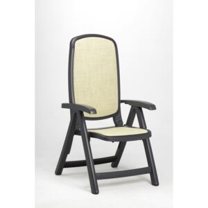 Nardi Polohovací židle Delta caffe rám - béžová textilie