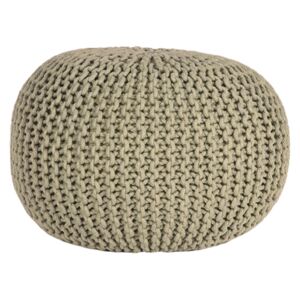 LABEL51 Pouf Knitted - Olive green - Cotton - M Color: Olive green
