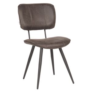 LABEL51 Dining chair Fos - Anthracite - Leather Color: Anthracite