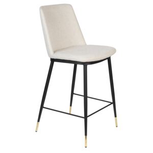 White Label Living Béžová látková barová židle WLL LIONEL 65 cm